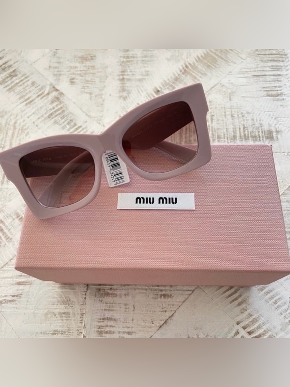 Miu Miu - 51mm - Pink Square Sunglasses - #SMU 08W - Retail $423